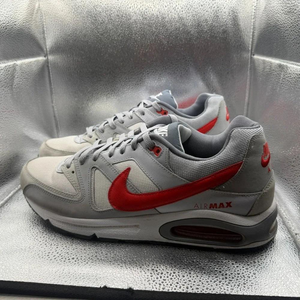 Size 14 Nike Air Max‎ Command White University Red Athletic Sneakers 629993-106